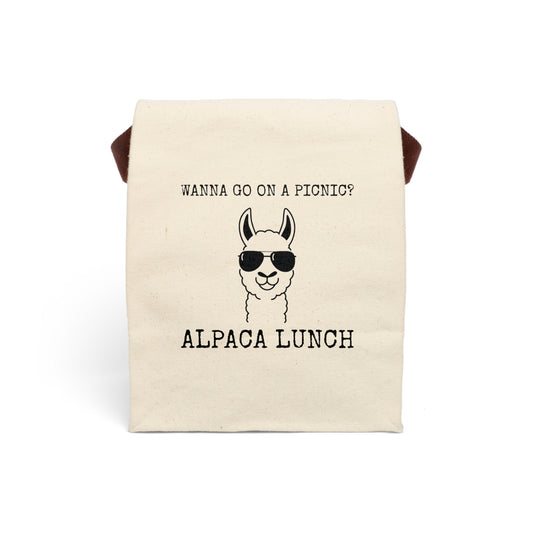 Alpaca Lunch Canvas Lunch Bag With Strap